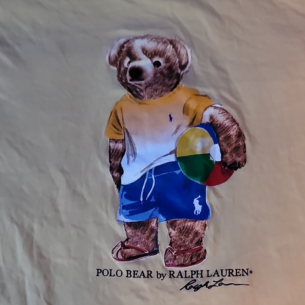 Ralph Lauren Polo Bear Graphic Tee in Yellow and Blue